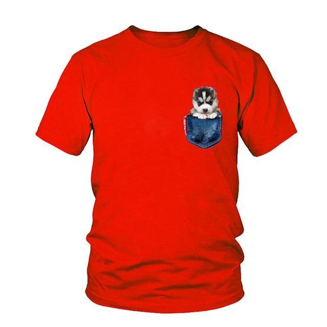 Husky Dog T-Shirt Men - Lovepawz