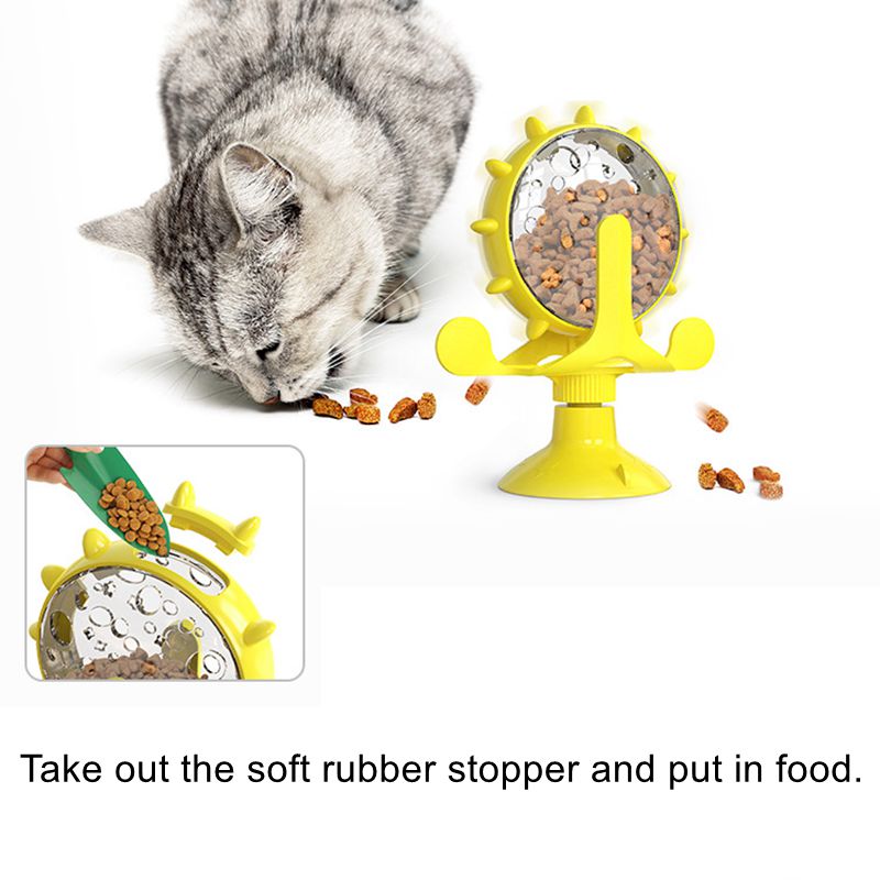 Cat Turntable Toy Pet Windmill Food leakage Exercise Training Toy - Lovepawz