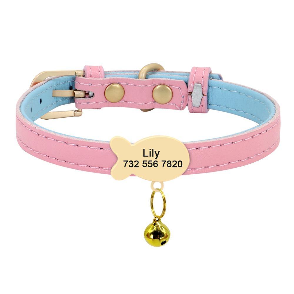 Cute Personalized BellFish Collar - Lovepawz