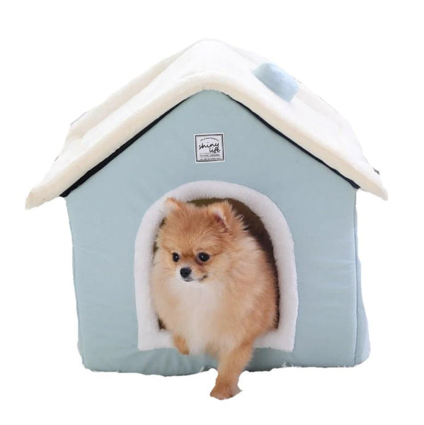  Jiupety Dog House Cozy, 2 in 1 Small Dog House, L Size for  Small Medium Dog, Comfy Cave Portable House for Dogs, Brown : Pet Supplies