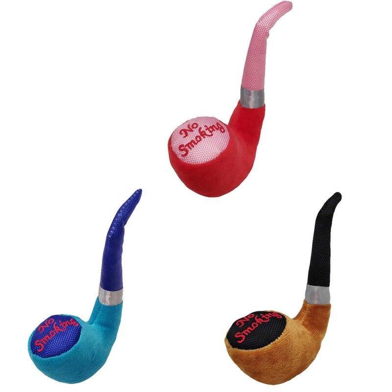 Smoke Pipe Dog Sound Squeak Plush Toys - Lovepawz
