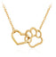 Double Paw Footprint Necklace - Lovepawz