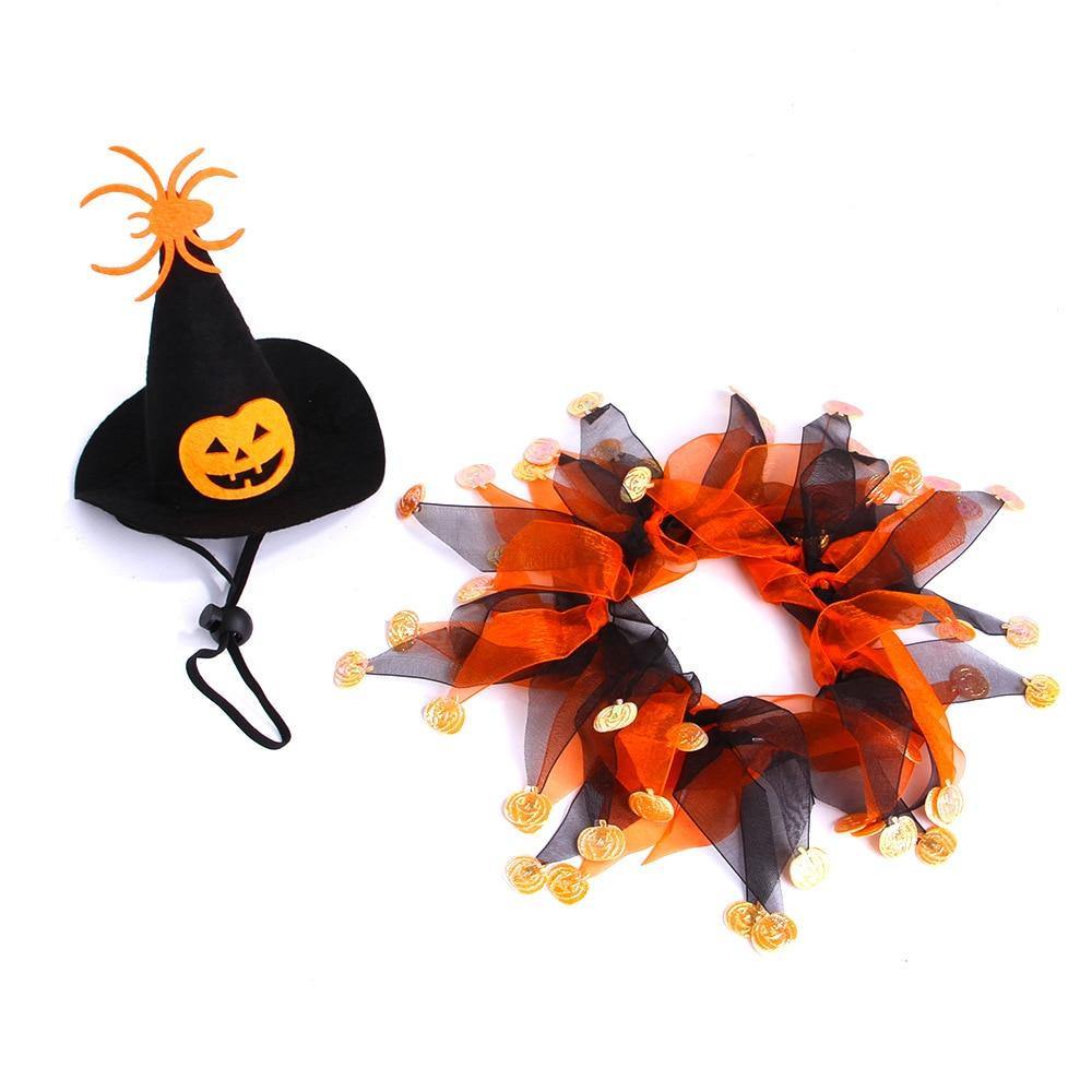 Halloween Cat Hat+Scarf Pumpkin Costume Set - Lovepawz