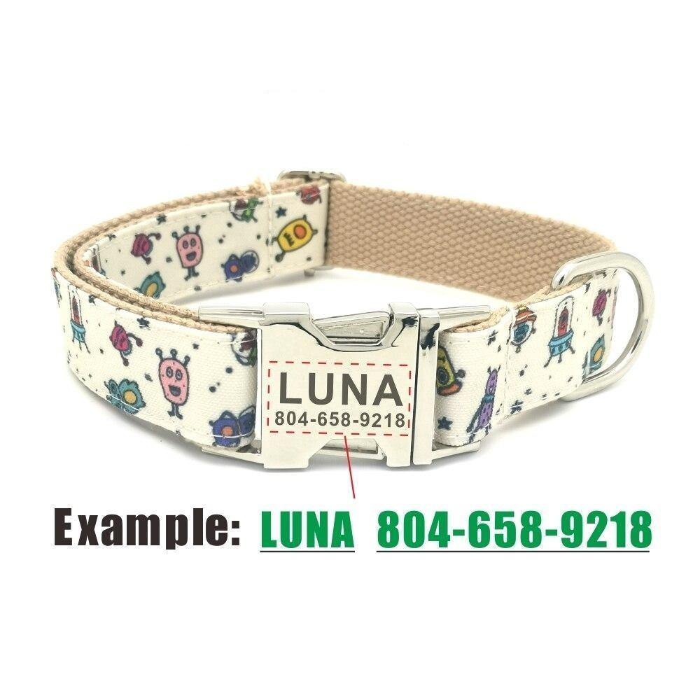 Personalized Alien Monster Collar - Lovepawz