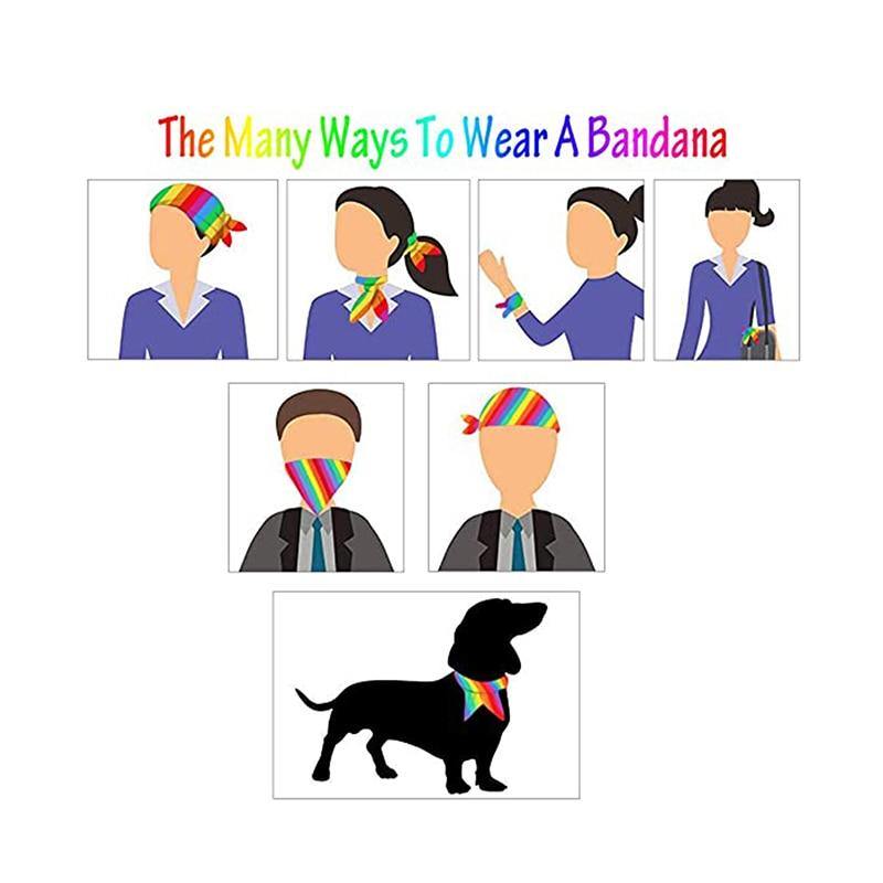 Rainbow Style Dog Bandana Scarf - Lovepawz