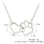 Double Paw Footprint Necklace - Lovepawz