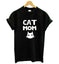 "Cat Mom" Women's Top Cotton T-Shirt - Lovepawz
