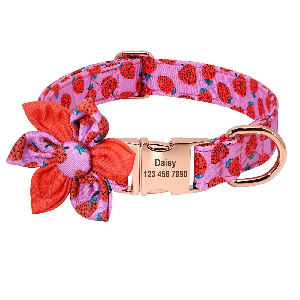 Fruit Floral Personalized Collar - Lovepawz