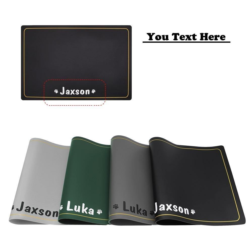 Personalized Custom Pet Feeder Mat Waterproof - Lovepawz