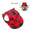Plaid Summer Dog Baseball Cap - Lovepawz