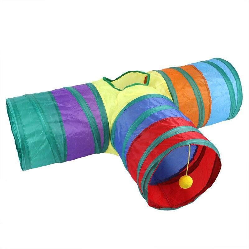 Three Way Cat Foldable Tunnel Tent - Lovepawz