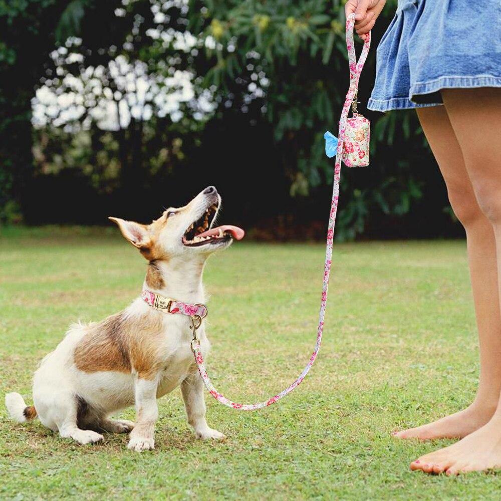 Floral Leash and Garbage Bag Set - Lovepawz