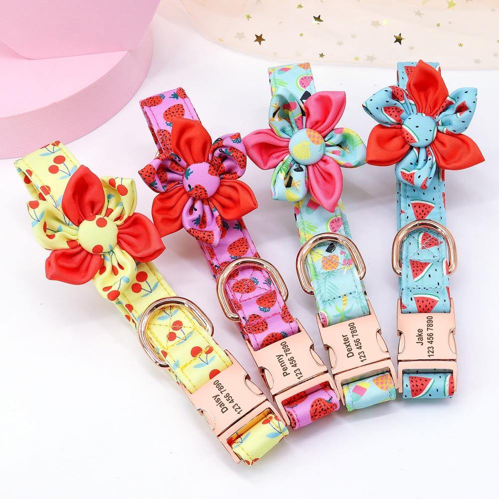 Fruit Floral Personalized Collar - Lovepawz