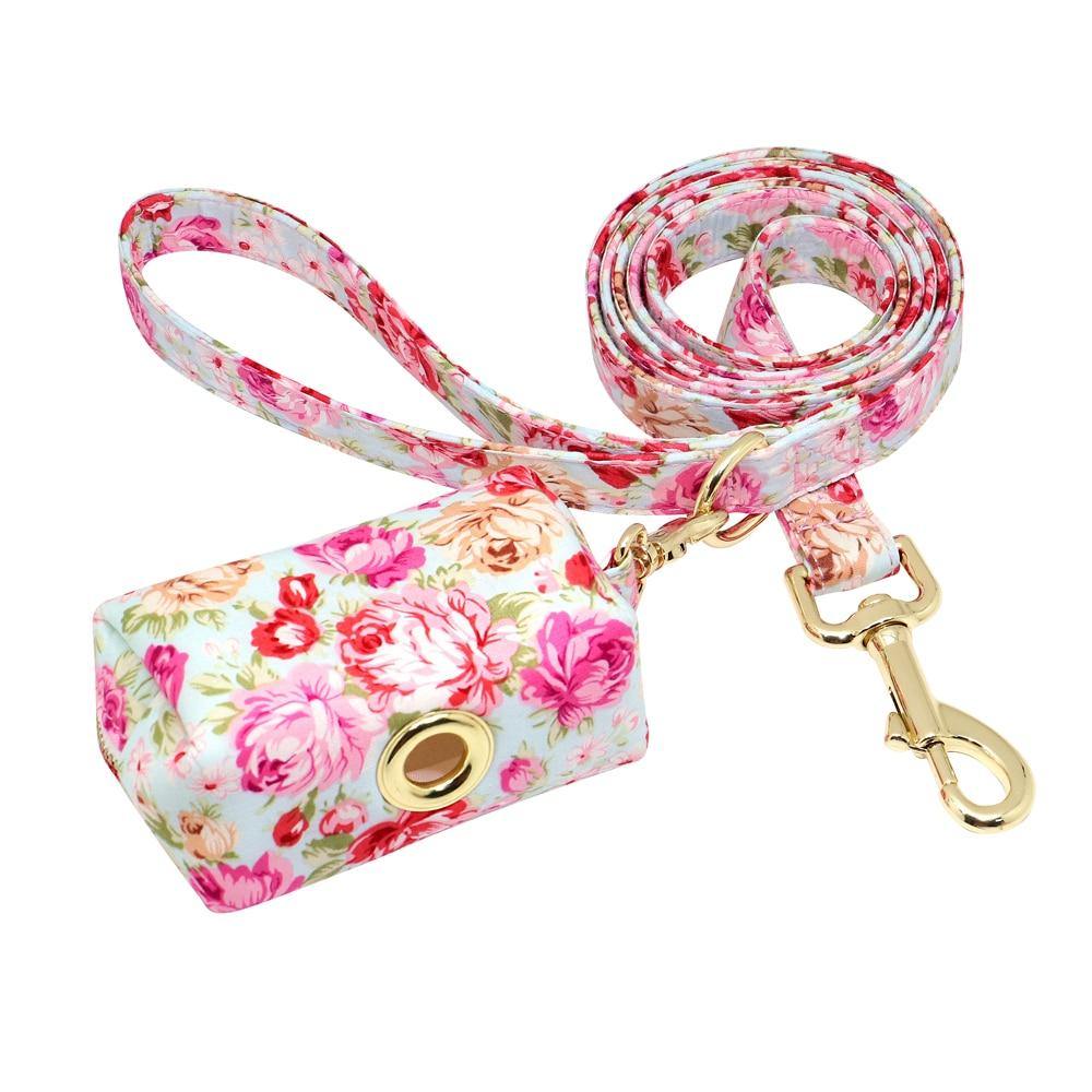 Floral Leash and Garbage Bag Set - Lovepawz