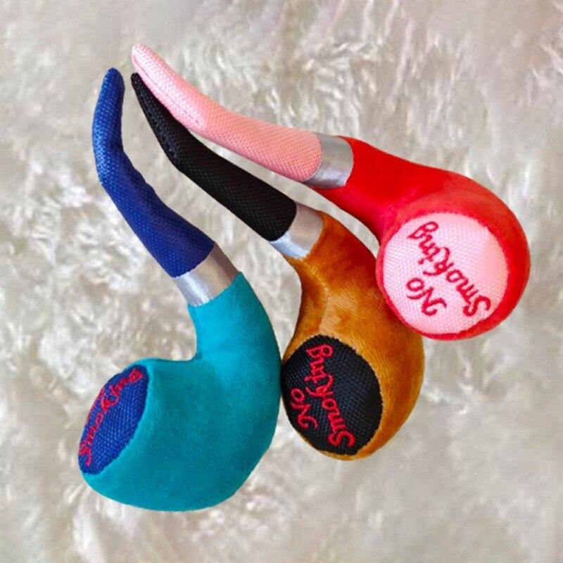 Smoke Pipe Dog Sound Squeak Plush Toys - Lovepawz