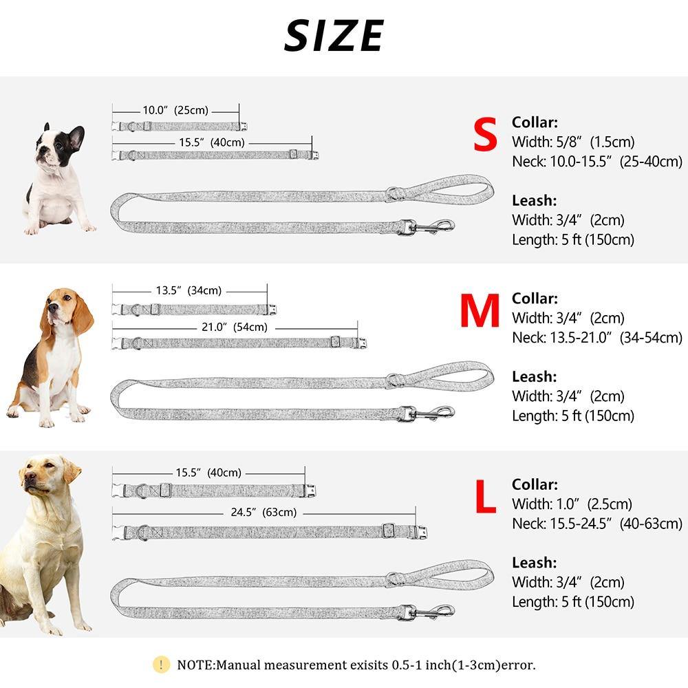Fabric Soft Collar N Leash Set - Lovepawz