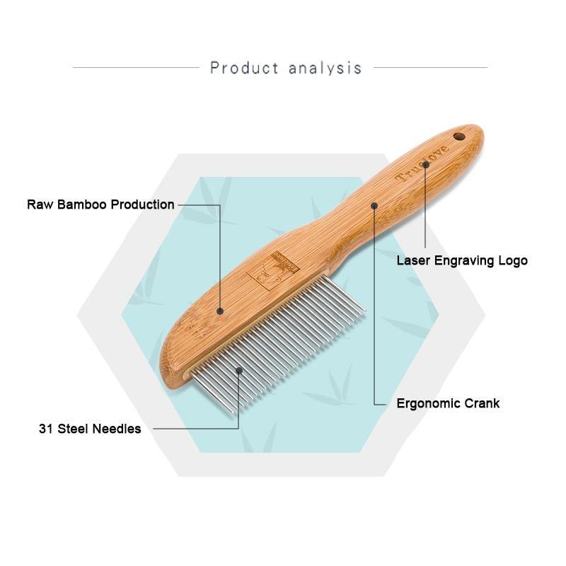 Steel Needle Pet Ergonomic Comb - Lovepawz