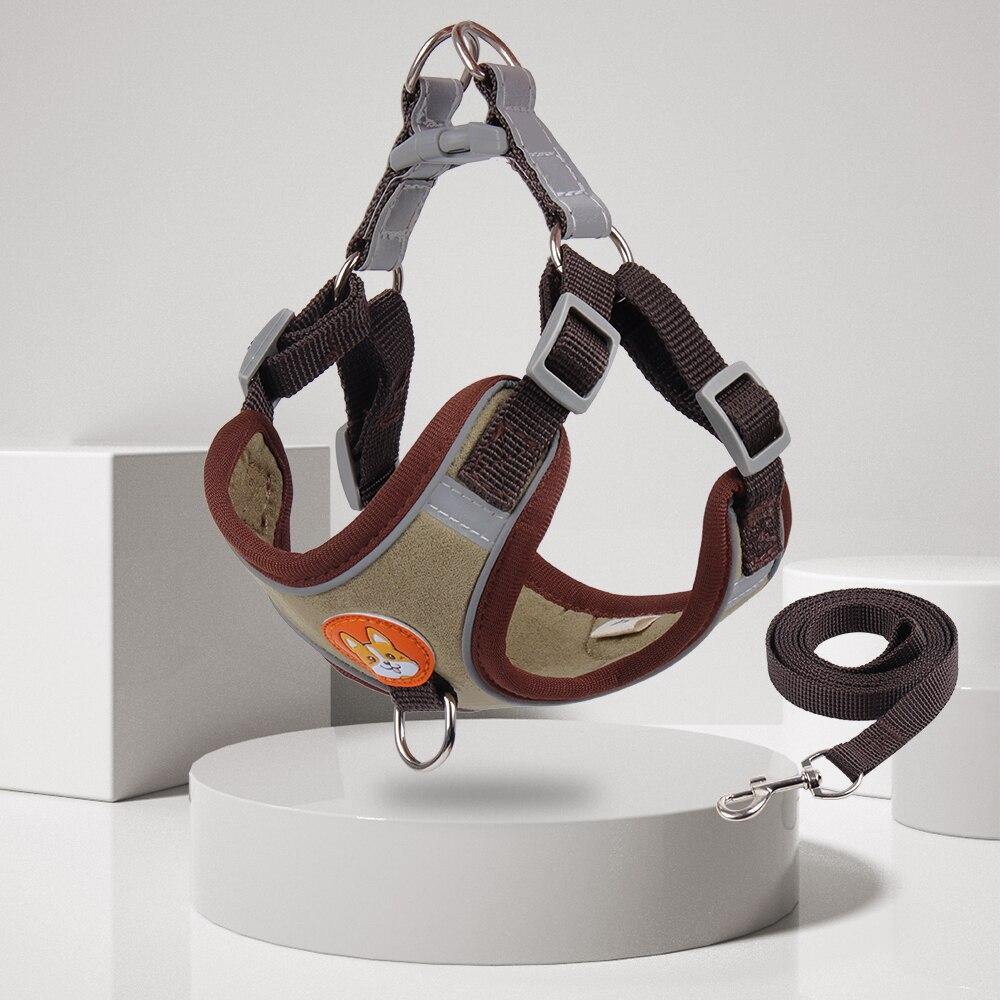 Reflective Terrier Dog Harness and Leash Set - Lovepawz