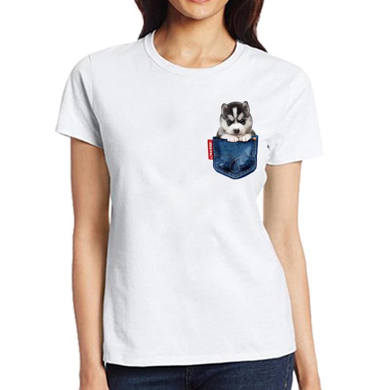 Husky Dog T-Shirt Women - Lovepawz