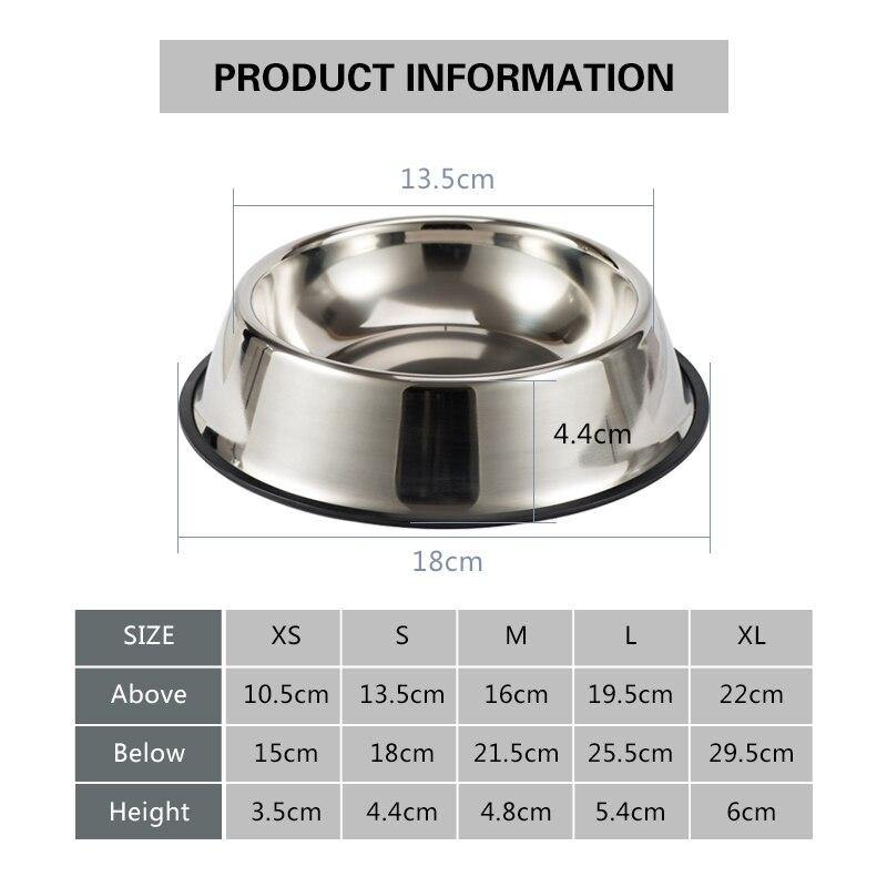 Stainless Steel Non-Slip Bowl - Lovepawz