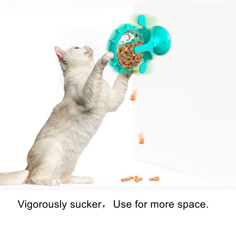 Cat Turntable Toy Pet Windmill Food leakage Exercise Training Toy - Lovepawz