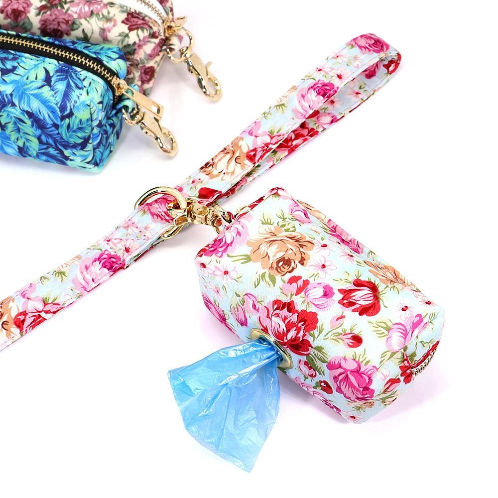Floral Leash and Garbage Bag Set - Lovepawz