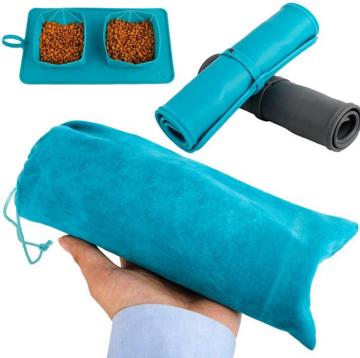 Foldable Pet Silicone Folding Food and Water Travel Bowl - Lovepawz