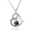 "Always In My Heart" Paw Pet Memorial Footprint Necklace - Lovepawz