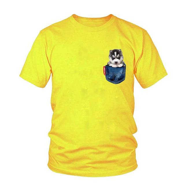 Husky Dog T-Shirt Men - Lovepawz