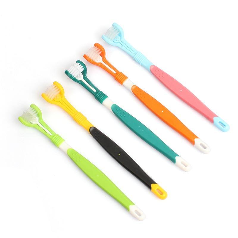 Pet ThreeHead Multi-angle Toothbrush - Lovepawz