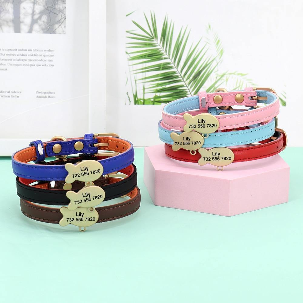 Cute Personalized BellFish Collar - Lovepawz