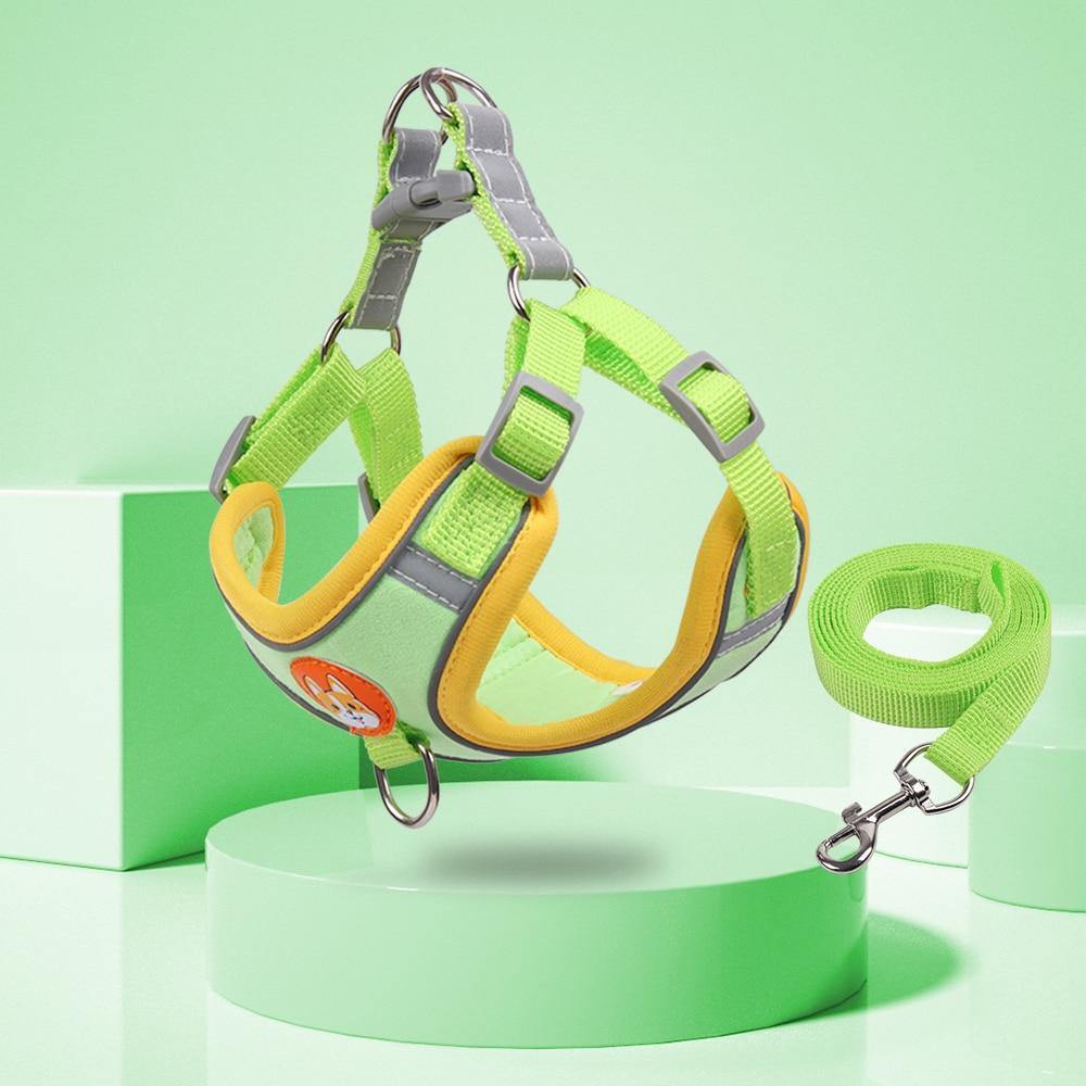 Reflective Terrier Dog Harness and Leash Set - Lovepawz
