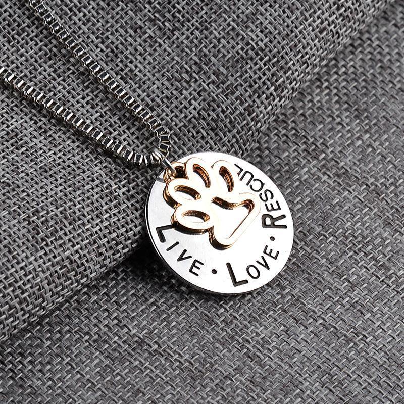 Live Love Rescue Pendant - Lovepawz