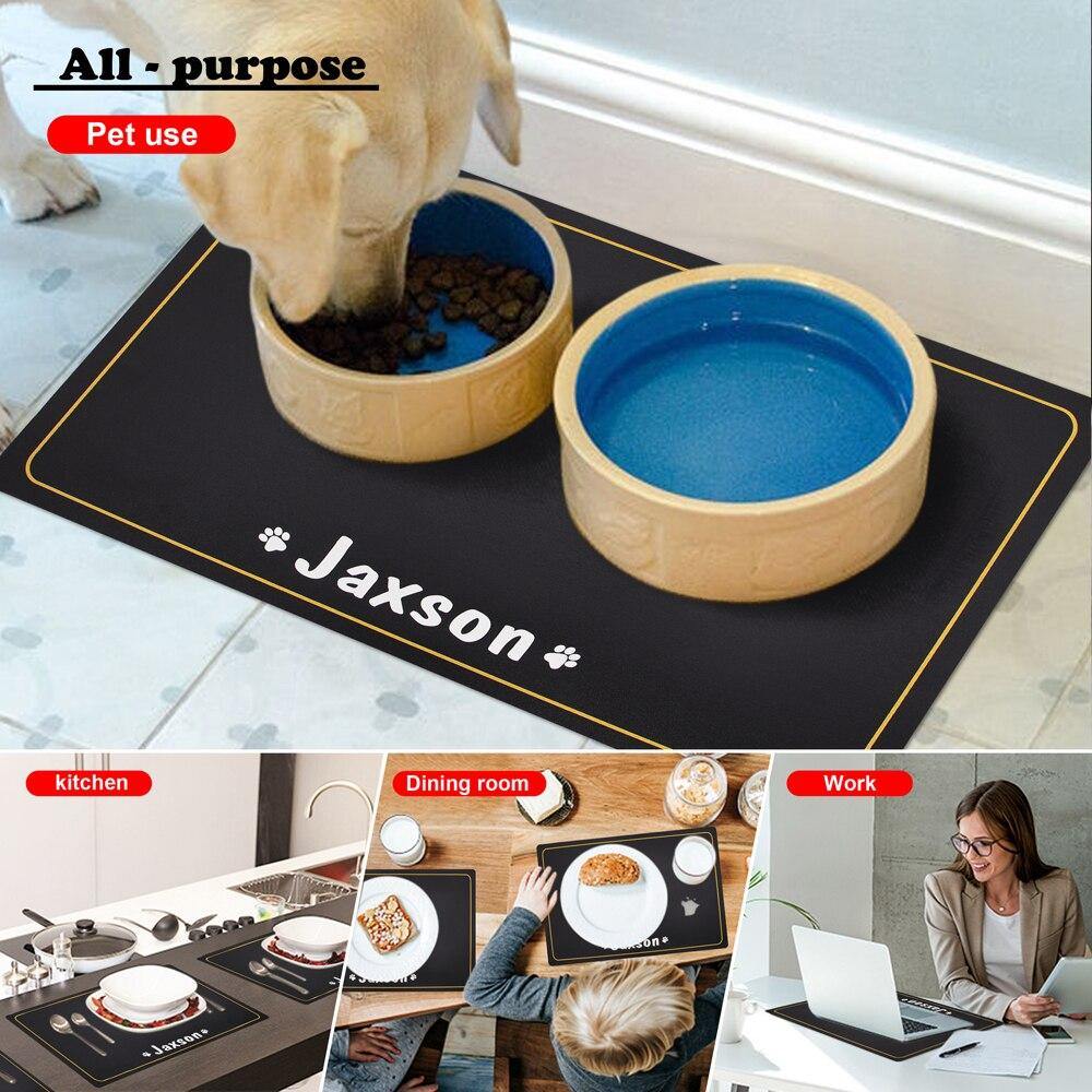 Personalized Custom Pet Feeder Mat Waterproof - Lovepawz