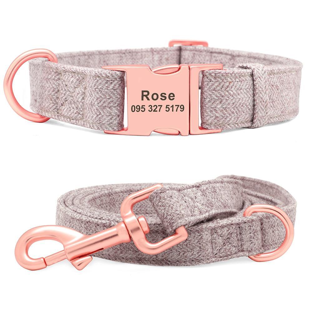 Fabric Soft Collar N Leash Set - Lovepawz