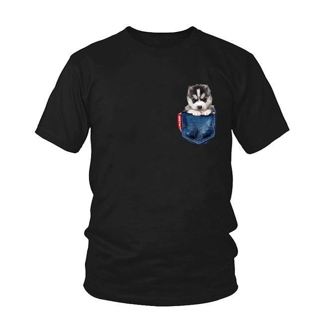 Husky Dog T-Shirt Men - Lovepawz