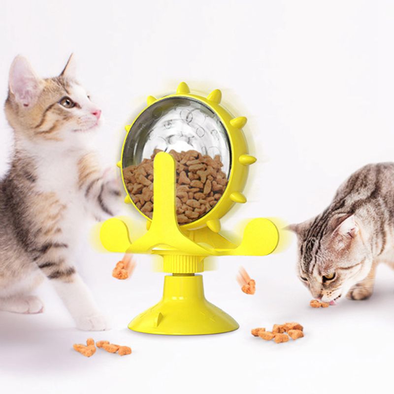 Cat Turntable Toy Pet Windmill Food leakage Exercise Training Toy - Lovepawz