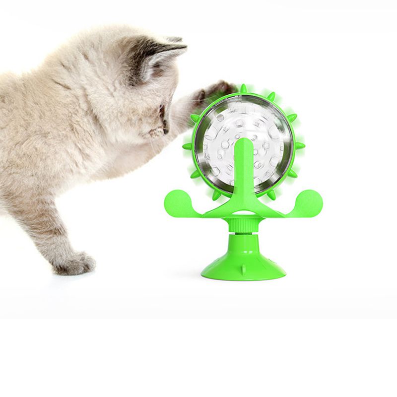 Cat Turntable Toy Pet Windmill Food leakage Exercise Training Toy - Lovepawz