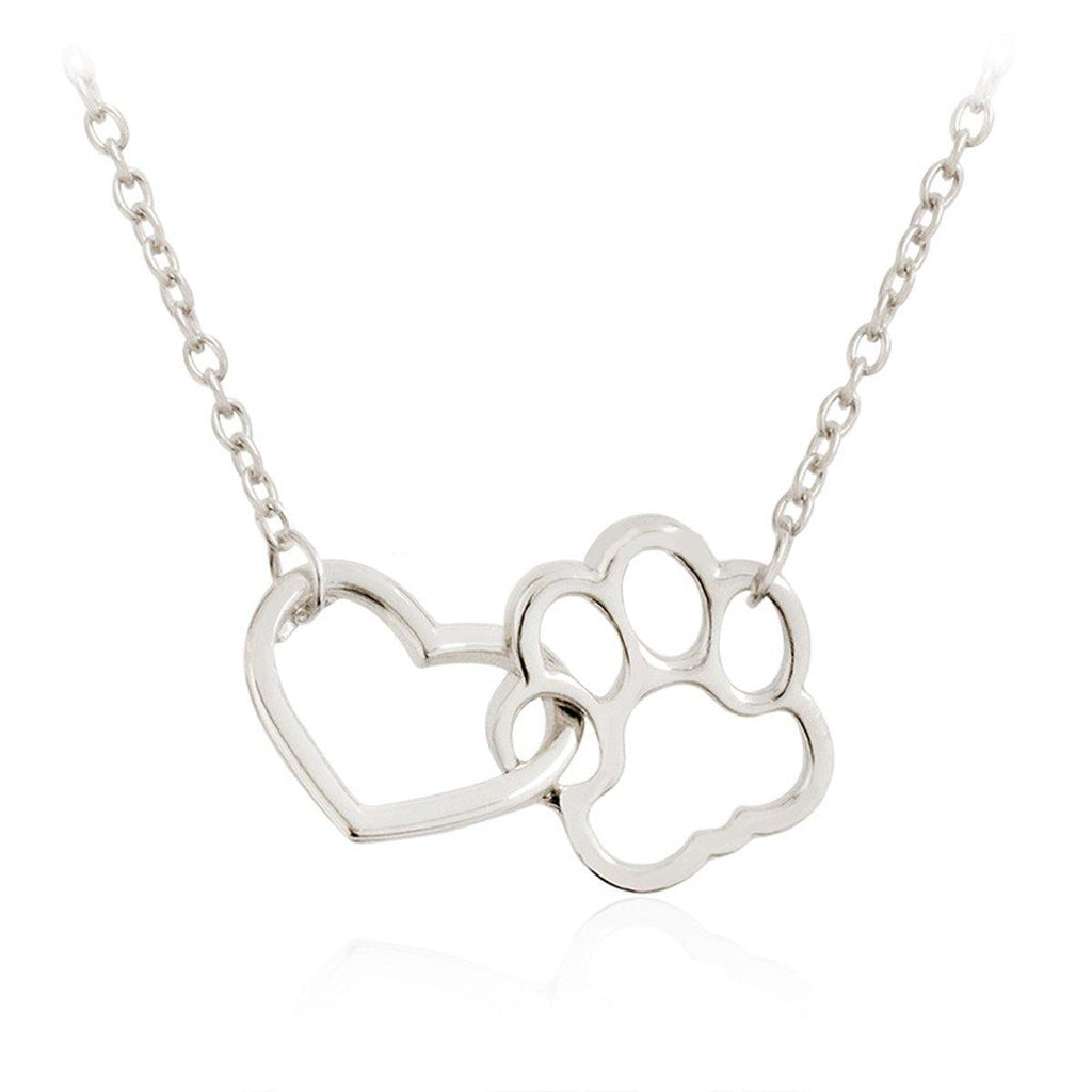 Double Paw Footprint Necklace - Lovepawz