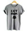 "Cat Mom" Women's Top Cotton T-Shirt - Lovepawz