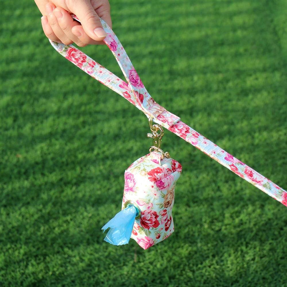 Floral Leash and Garbage Bag Set - Lovepawz