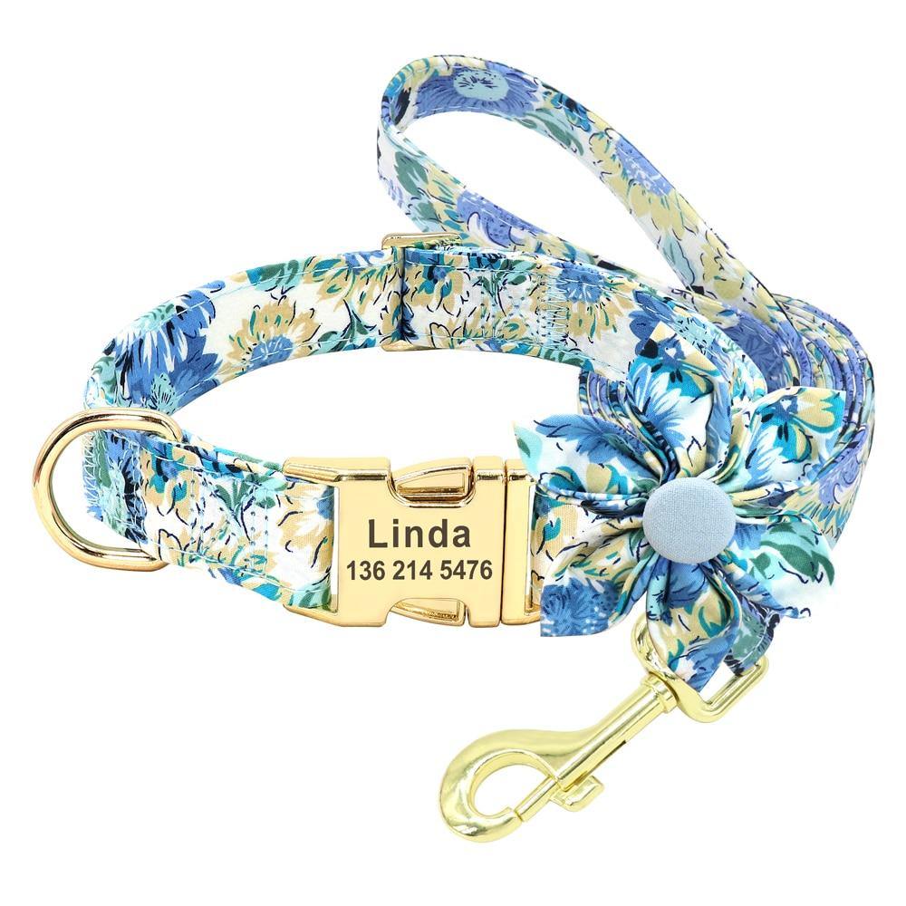 Personalized Flower Bowknot Set - Lovepawz