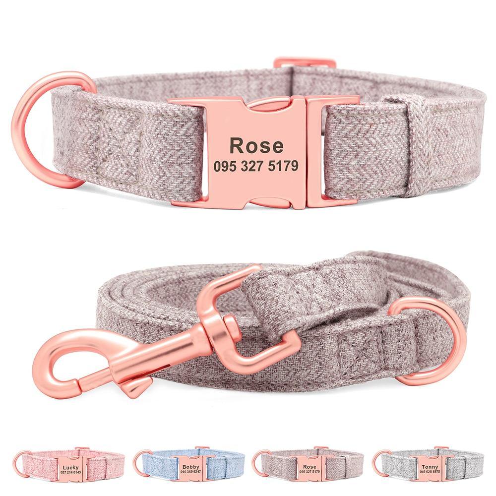 Fabric Soft Collar N Leash Set - Lovepawz