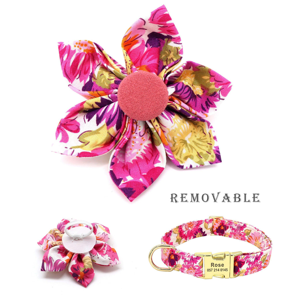 Personalized Flower Bowknot Set - Lovepawz