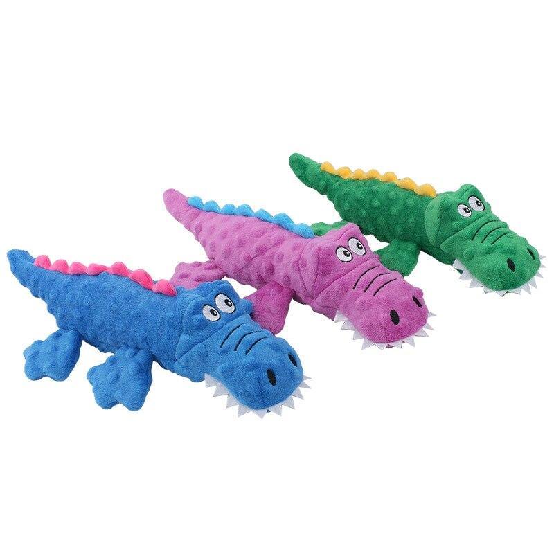 Playful Dog Crocodile Cartoon Squeak Toy - Lovepawz