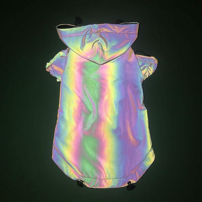 Flashy Glossy Dog Hoodie Waterproof Jacket - Lovepawz