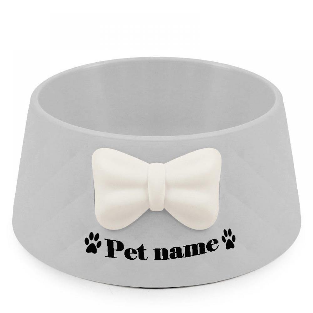 Custom Bowknot Pet Bowl - Lovepawz