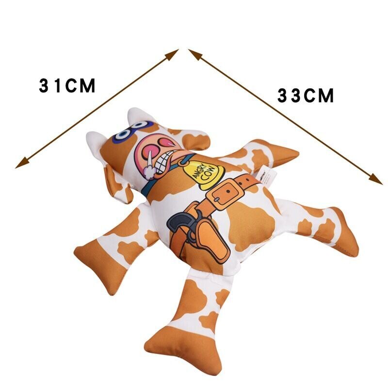 Fat Cat Pet Dog Cute Cow Chew Toy Doll - Lovepawz