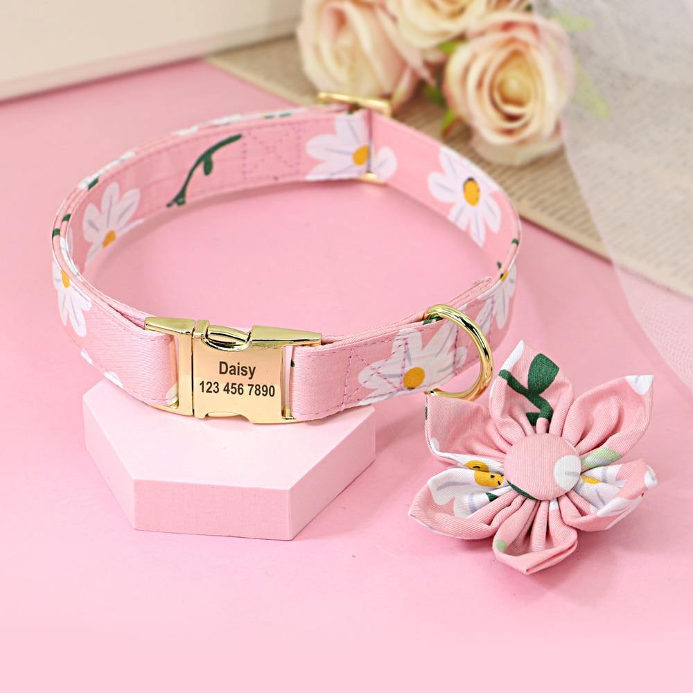 FlowerBow Personalized Collar - Lovepawz