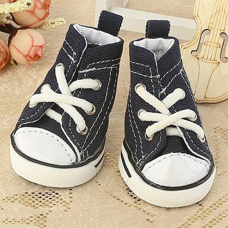 Denim Laces Dog Puppy Sneaker Canvas Shoes - Lovepawz